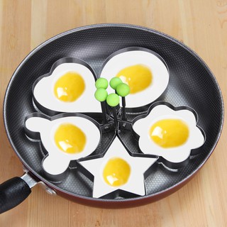 Bộ 5 khuôn inox tạo hình đa năng khuôn cắt rau khuôn chiên trứng khuôn làm bánh