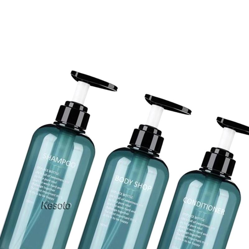 Bộ 3 Bình Nhựa Rỗng Có Vòi Bơm Dung Tích 300 / 500ML Đựng Dầu Gội Sữa Tắm Tiện Dụng