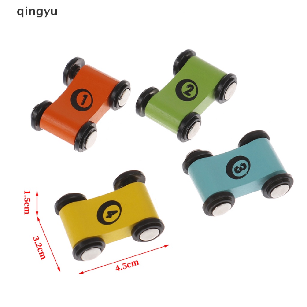 Bộ 4 Mô Hình Xe Scooter Mini Kéo Sau Lưng Trang Trí Cho Bé