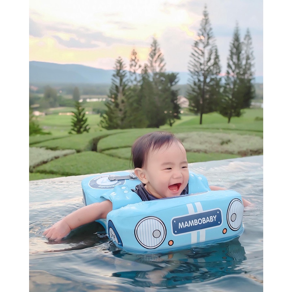 Phao bơi không bơm hơi Mambobaby mẫu mới hình Ô TÔ cho bé từ 8 - 36 tháng