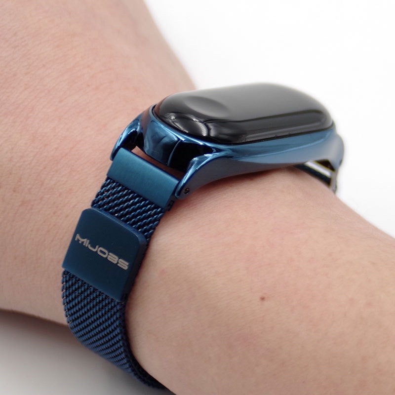 DÂY MIBAND 8_Dây đeo Miband 5/6/7/8 Milanese viền nhọn