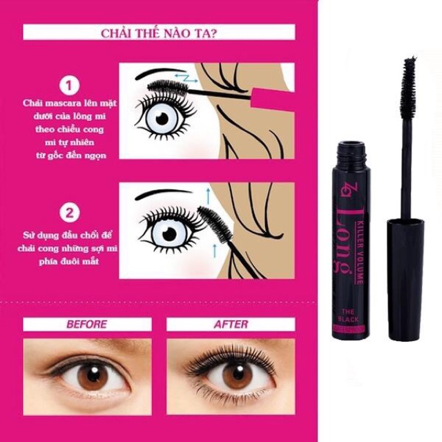 Mascara làm dài mi ZA Volume Long Black 9g