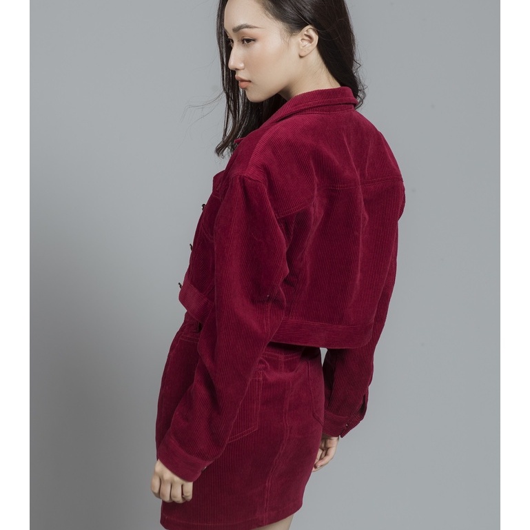 Chân Váy Nhung GENVIET Juyp Nhung Nữ Body Nhung Tăm XJ322N1481