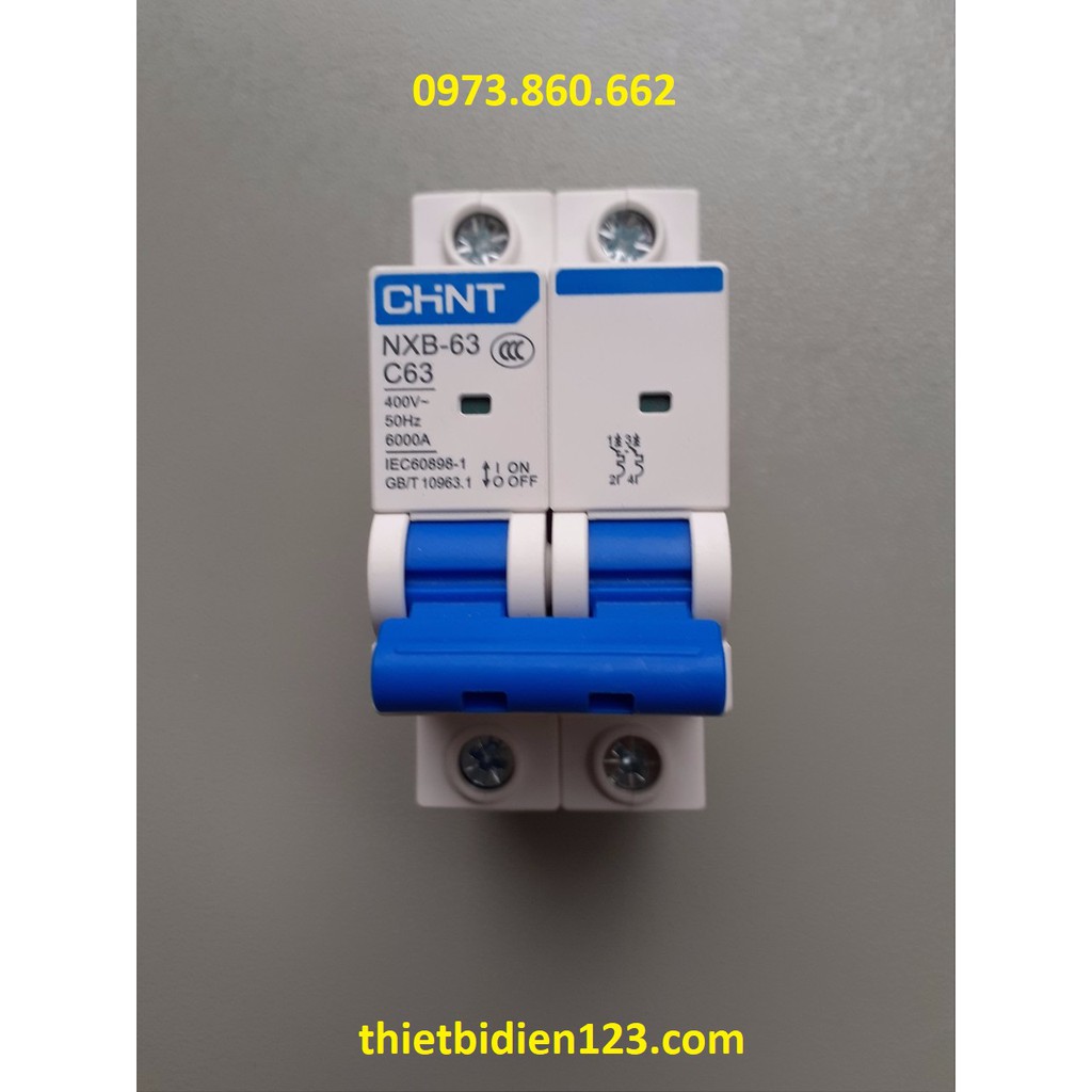 ATTOMAT CHINT MCB 2P 16-63A -Aptomat tép NXB 1 pha