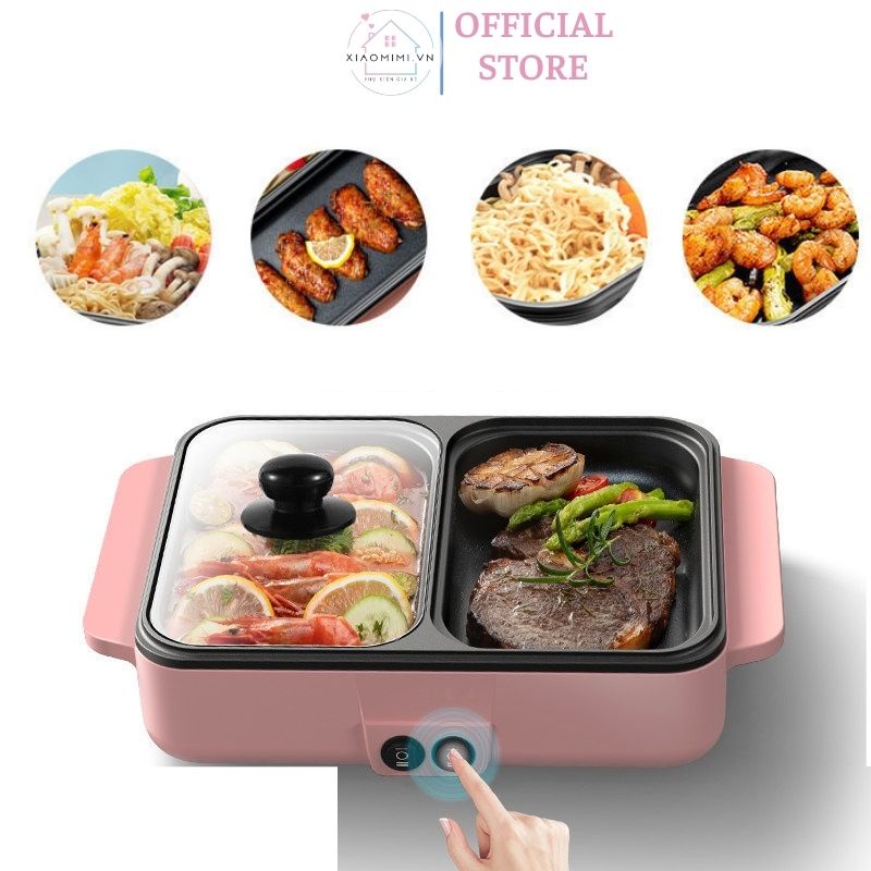 Nồi bếp lẩu nướng Hàn Quốc chống dính đa năng cao cấp XIAOMIMI SD833
