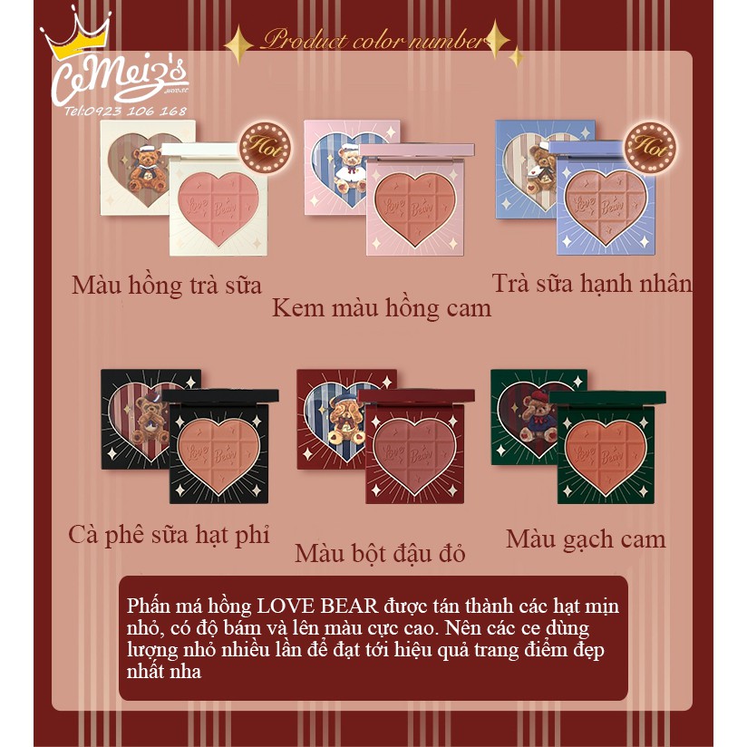 Phấn má hồng đáng yêu của hãng LOVE BEAR | BigBuy360 - bigbuy360.vn