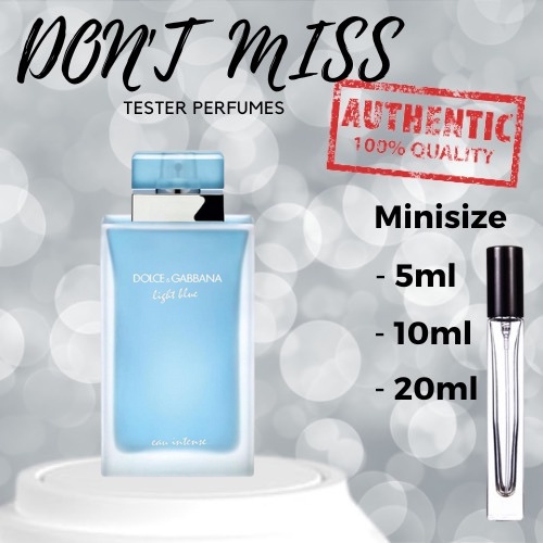 Nước hoa Dolce & Gabbana Light Blue Eau Intense(5ml/10ml/20ml)  [𝙳𝚘𝚗𝚝.𝚖𝚒𝚜𝚜]