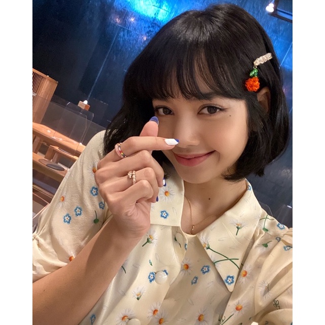 Kẹp tóc xinh xắn giống Lisa hoạ tiết trái cây ngọt ngào dễ thương