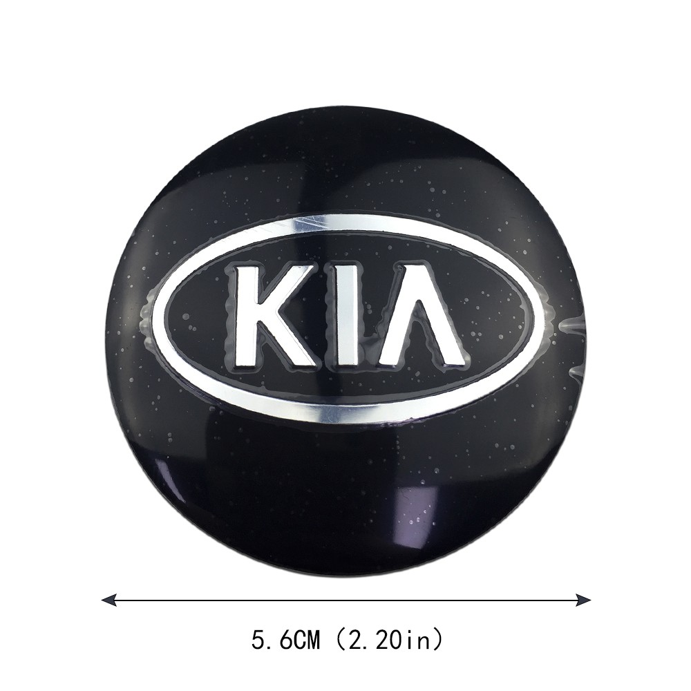 Bộ 4 Miếng Dán Kim Loại 56mm Trang Trí Nắp Trục Bánh Xe Hơi kia sorento cerato k3 rio sportage optima k5 cadenza carens carnival k2