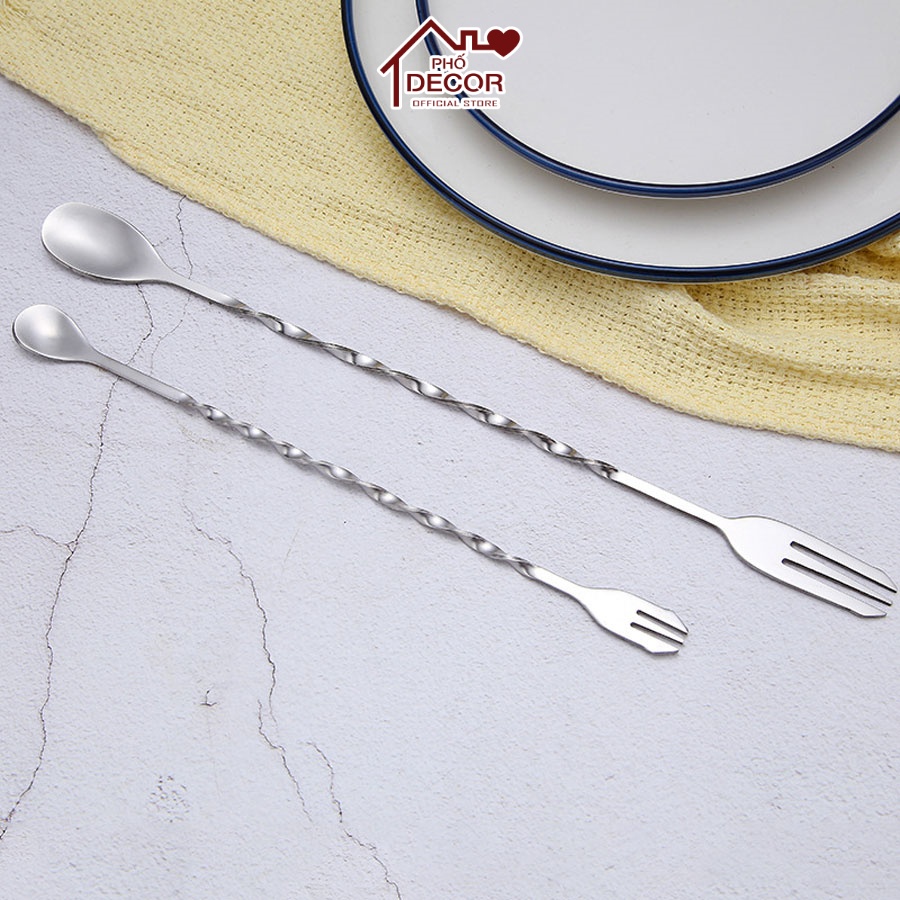 Que Khuấy Phố Decor Pha Chế Rượu, Cocktail, Cà Phê, Sinh Tố, An Toàn Chất Liệu Inox