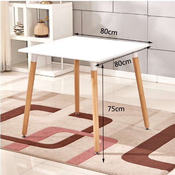 Bàn Eames vuông- nhập khẩu (80x80cm)