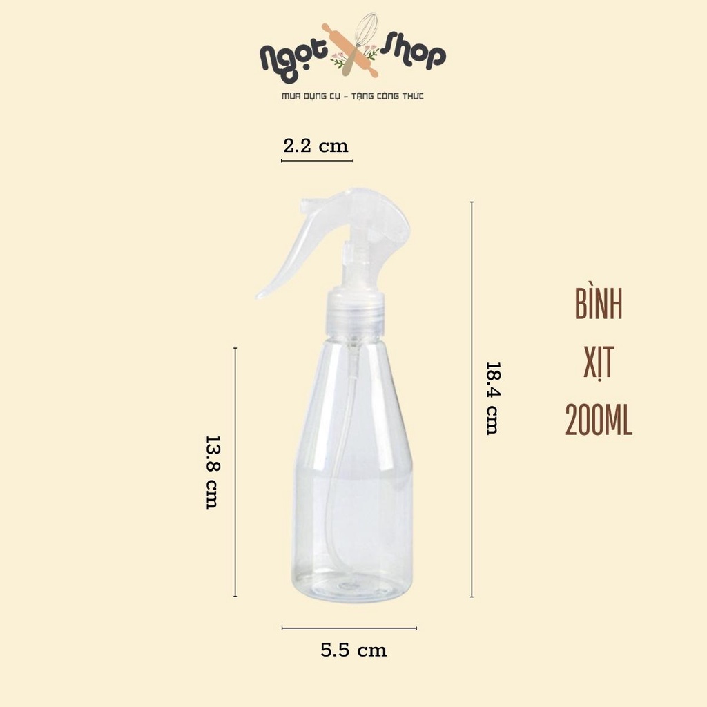 Bình xịt phun sương 100ml, 200ml
