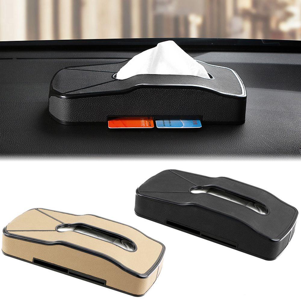 Hộp Đựng Khăn Giấy Bằng Da PU Đa Năng Để Bàn Trang Trí Xe Hơi