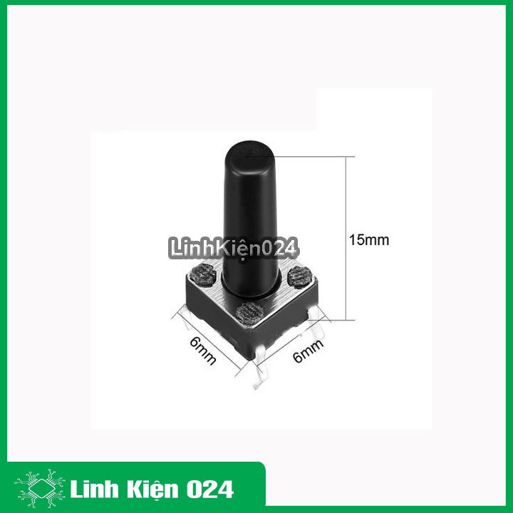 Nút Nhấn 4 Chân 6X6X15Mm