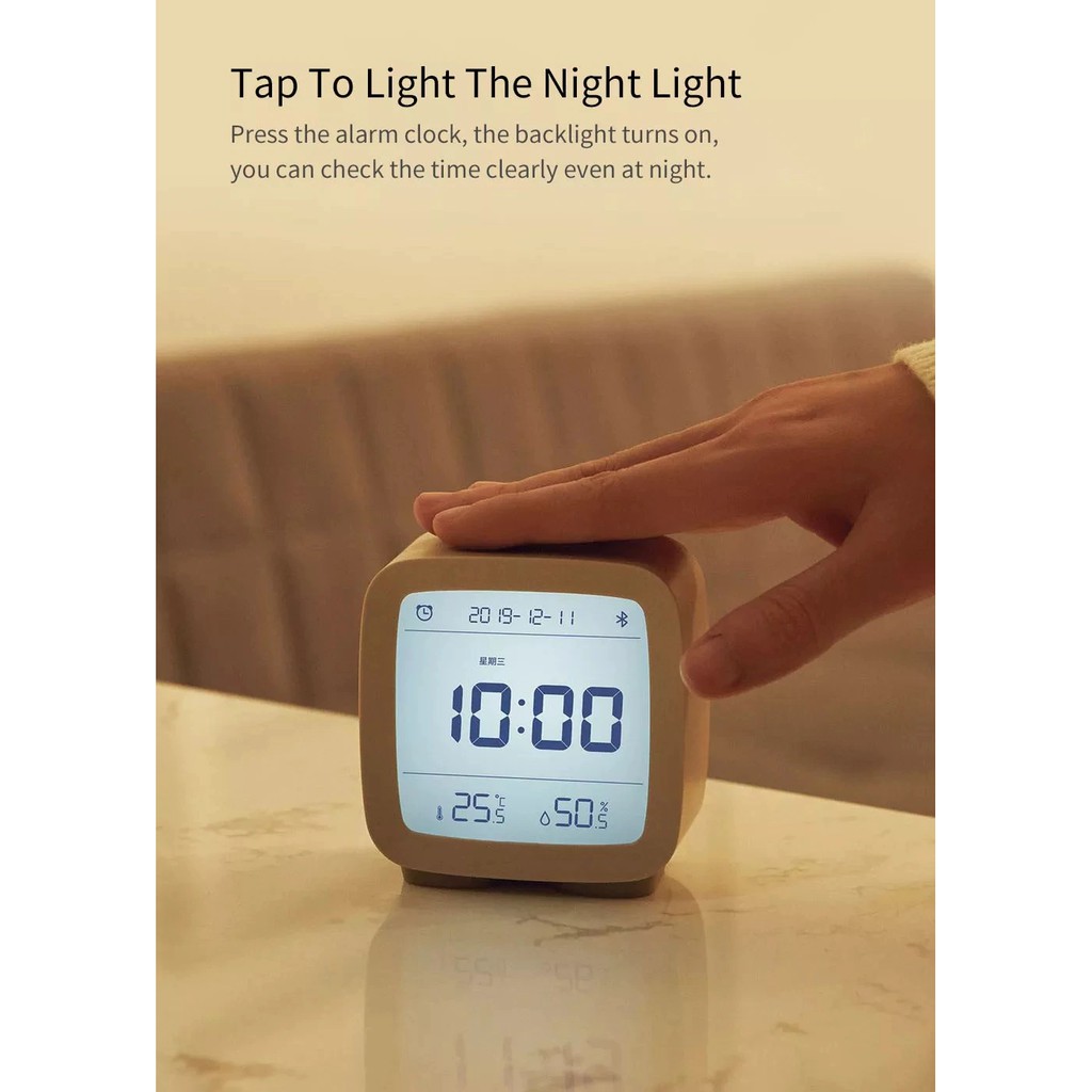 [Đủ màu] Đồng hồ báo thức kiêm nhiệt ẩm kế thông minh Qingping (hàng Xiaomi phân phối)