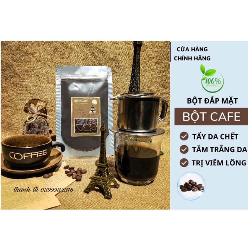 100g bột cà phê đắp mặt nguyên chất
