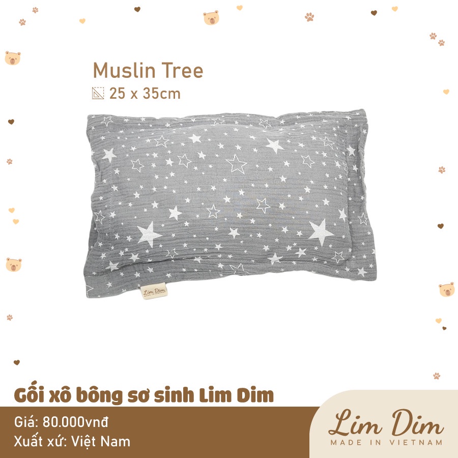 Gối xô bông sơ sinh Lim Dim