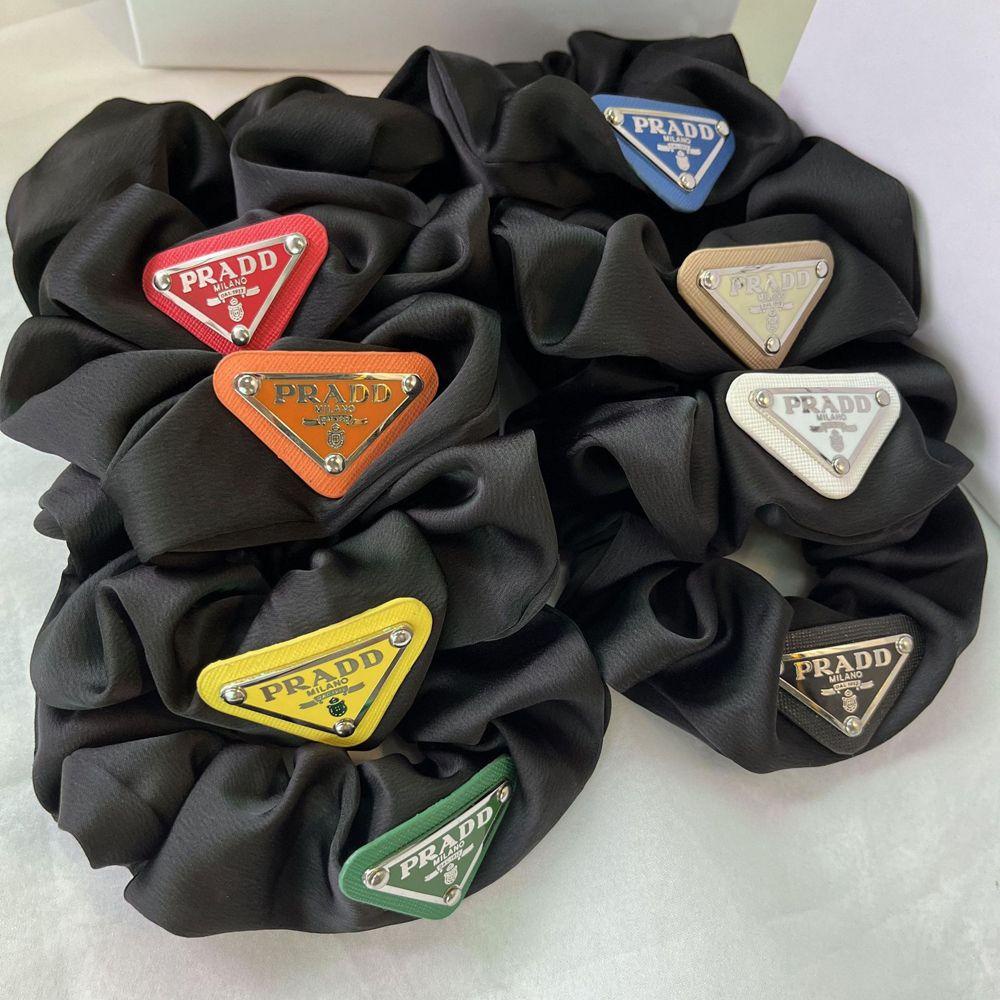 Dây Cột Tóc Bản Lớn In Họa Tiết Chữ Thanh Lịch Cho Nữ