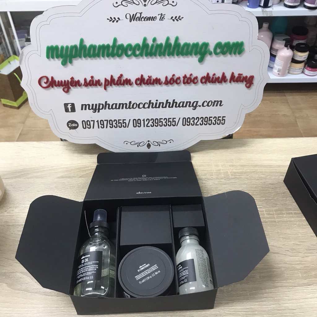 Dầu gội xả DAVINES OI Absolute beautifying suôn mượt 90ml - 75ml
