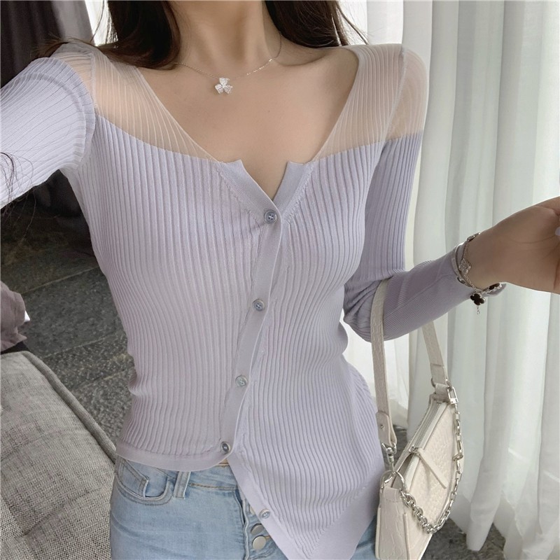 NEW Áo Len Nữ Dáng Ôm Màu Trơn Gợi Cảm Thời Trang Mùa Thu 2020 | BigBuy360 - bigbuy360.vn