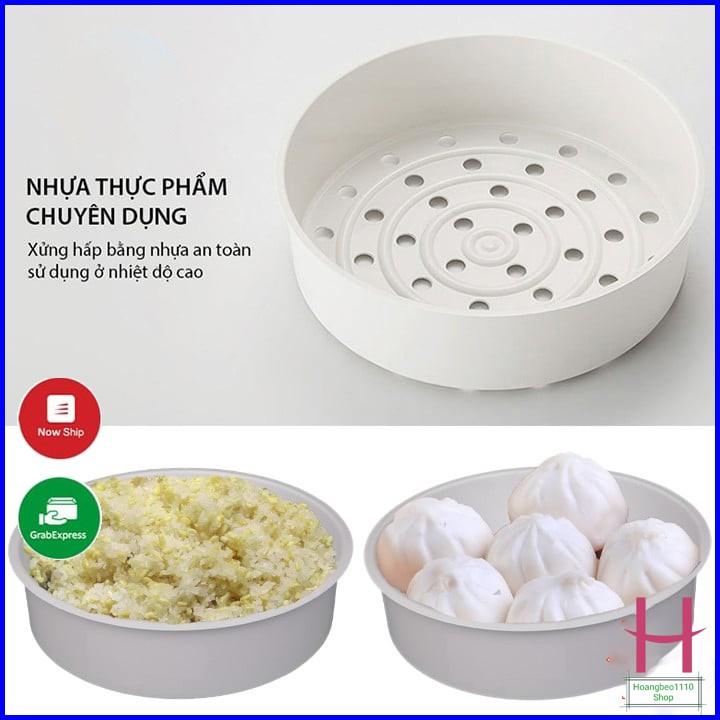 [Mã LIFEHLSALE2 giảm 10% đơn 0Đ] Khay hấp tròn NHỰA VIỆT NHẬT - Xửng hấp thức ăn { H }