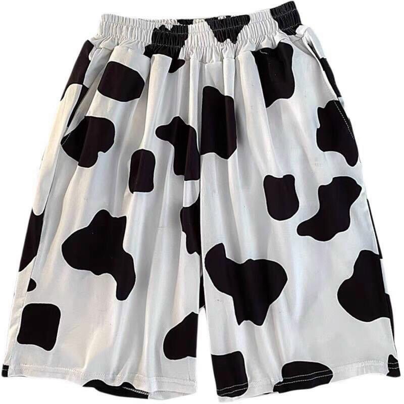 Quần Đùi Bò Sữa Cartoon nam nữ TUEANHSHOP Quần Short Hoạt Hình Unisex Freesize 38-70kg