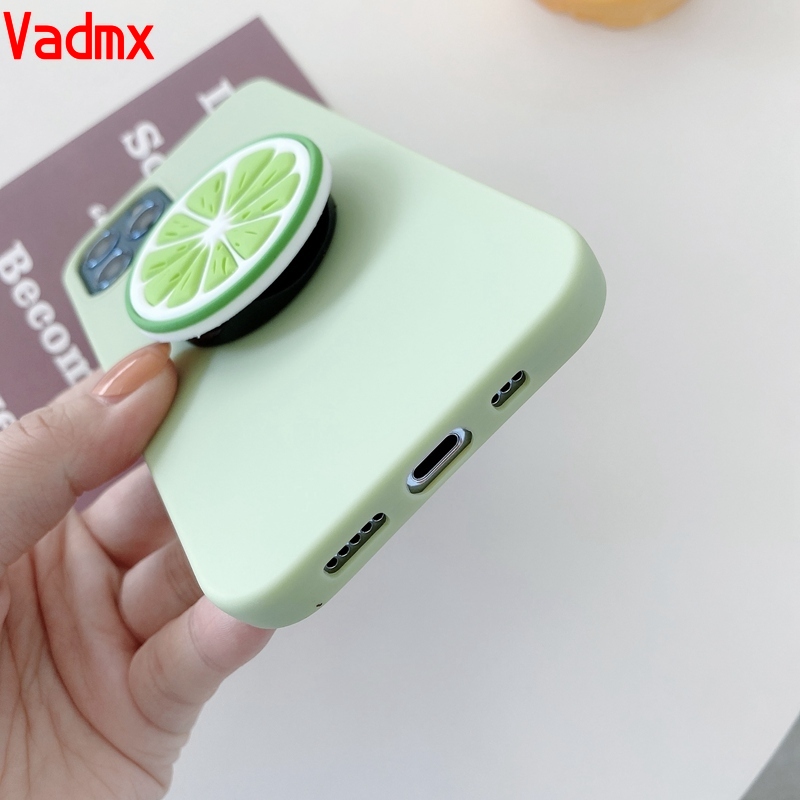 Ốp Điện Thoại Tpu Mềm Có Giá Đỡ Túi Khí Hình Trái Cây Mùa Hè Cho Vivo Iqoo 7 Neo 5 Z3 Pro