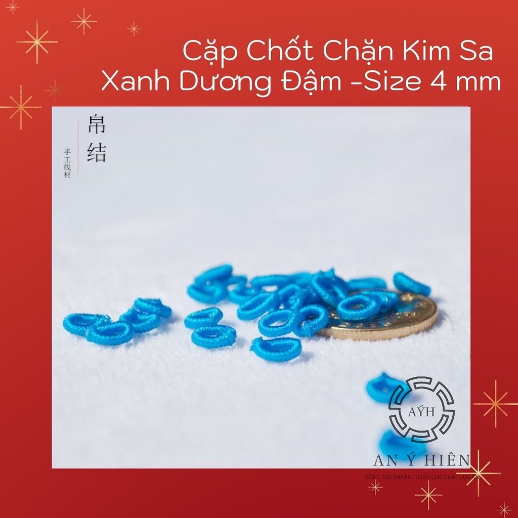 ( Sỉ rẻ nhất 0,5K) Chốt chặn Kim sa XANH DƯƠNG ĐẬM