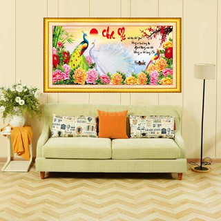 Tranh đính đá cha mẹ VS059 - tự đính