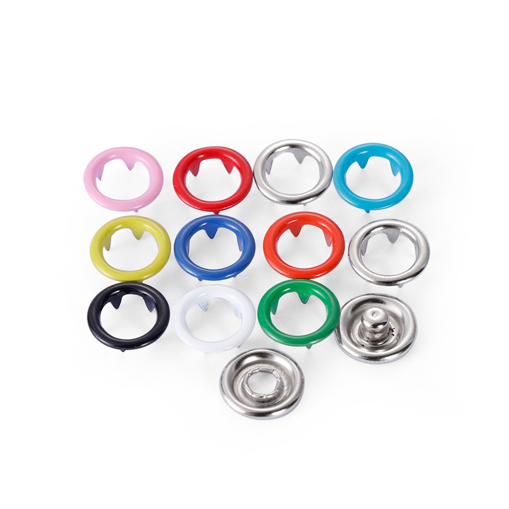 Bộ 10 Bộ 40 Nút Bấm Tròn Bằng Kim Loại Chuyên Dụng Cho May Vá Quần Áo/ Sổ Tay Diy