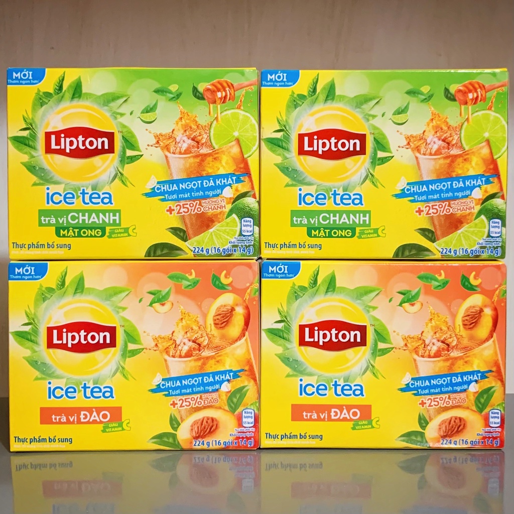 Trà Lipton Hoà Tan Đào/ Chanh Mật Ong Hộp 224g