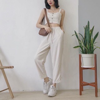 Set áo 2 dây + quần baggy