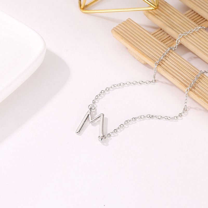 Dây Chuyền Mạ Vàng Hồng Mặt Hình Chữ Cái Từ A-T 26