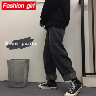 Quần Denim Dáng Rộng Phong Cách Harajuku Retro Dễ Phối Đồ Cho Nam Và Nữ