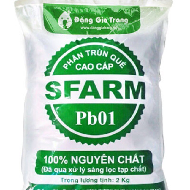 Phân trùn quế SFARM cao cấp 2KG - phân bón hữu cơ trồng cây, trồng rau, cây cảnh nội thất, cây hoa kiểng