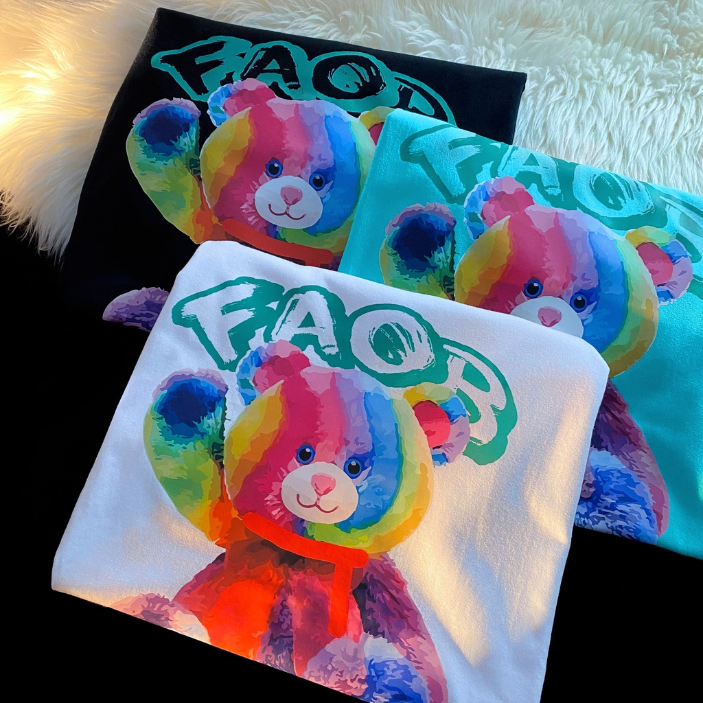 NRVP Áo thun cotton tay ngắn cổ tròn thời trang mùa hè phong cách Hàn Quốc cho nữ