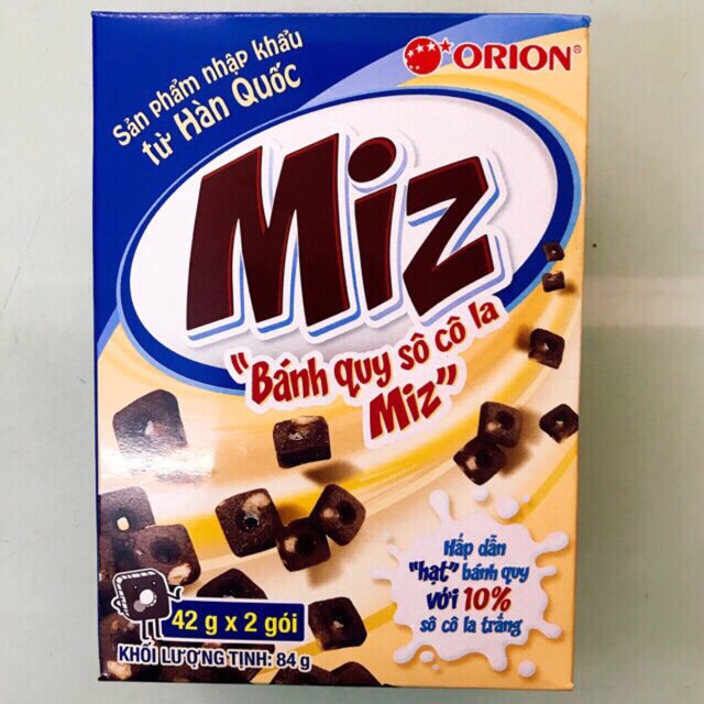 Hộp bánh quy socola MIZ của thương hiệu ORION