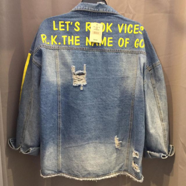 [Xả] Áo khoác jean hình thật size m L XL [Freeship]