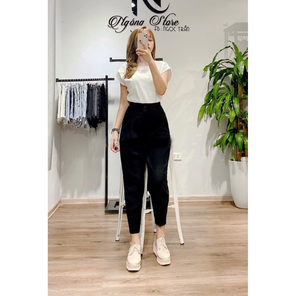 Quần Tây Baggy Dáng thụng Lưng Cao Basic có size BC128 | BigBuy360 - bigbuy360.vn