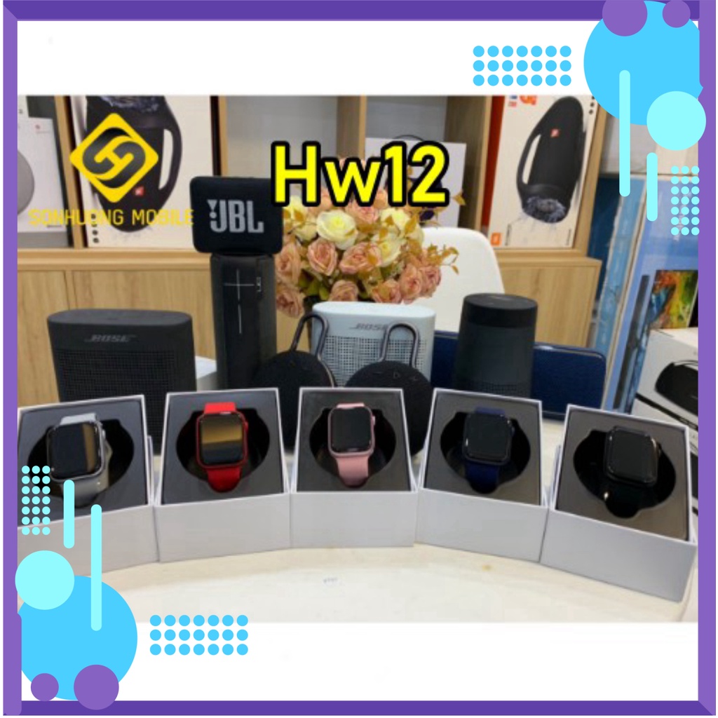 BÃO GIÁ Đồng hồ thông minh HW12/HW16 màn hình Tràn Viền, hỗ trợ Nghe Gọi, Thay Hình Nền, có Núm Xoay, chống nước IP67 BÃ