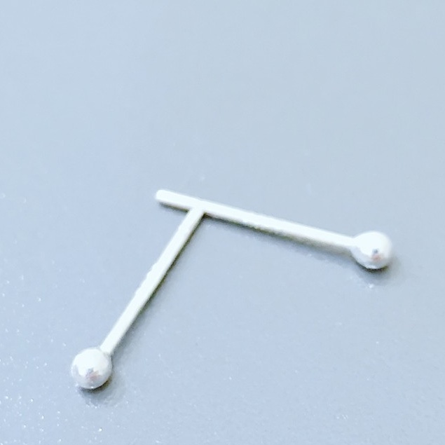 (1 chiếc) Khuyên tai bạc khuyên chấm bi bạc ta size siêu nhỏ( khuyên giữ lỗ) Van Jewelry V10257