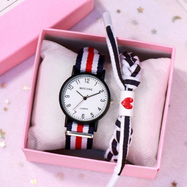 Đồng hồ nữ thời trang Mstianq MS06 dây dù cực bền mặt số tuyệt đẹp, trẻ trung, cá tính | BigBuy360 - bigbuy360.vn