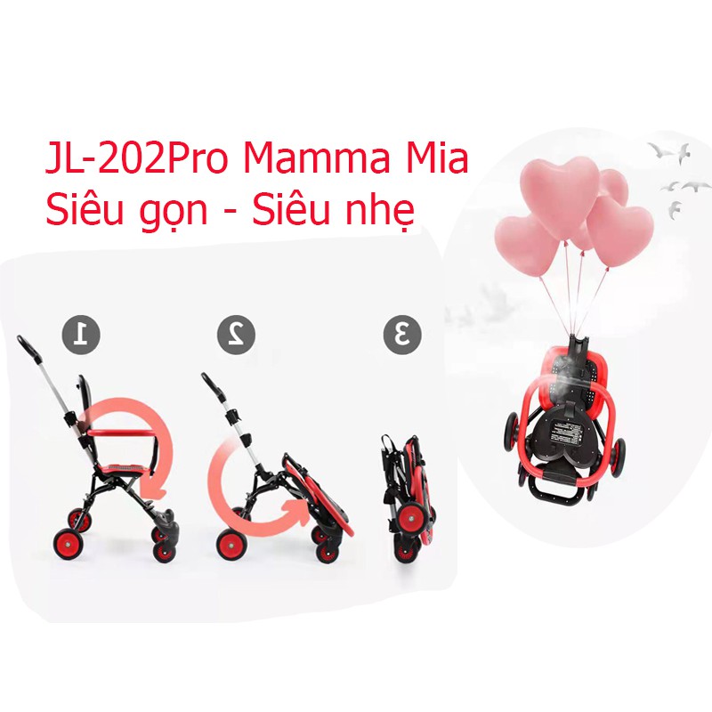 Xe Đẩy Du Lịch Gọn Nhẹ Mamma Mia Nhập khẩu Chính Hãng