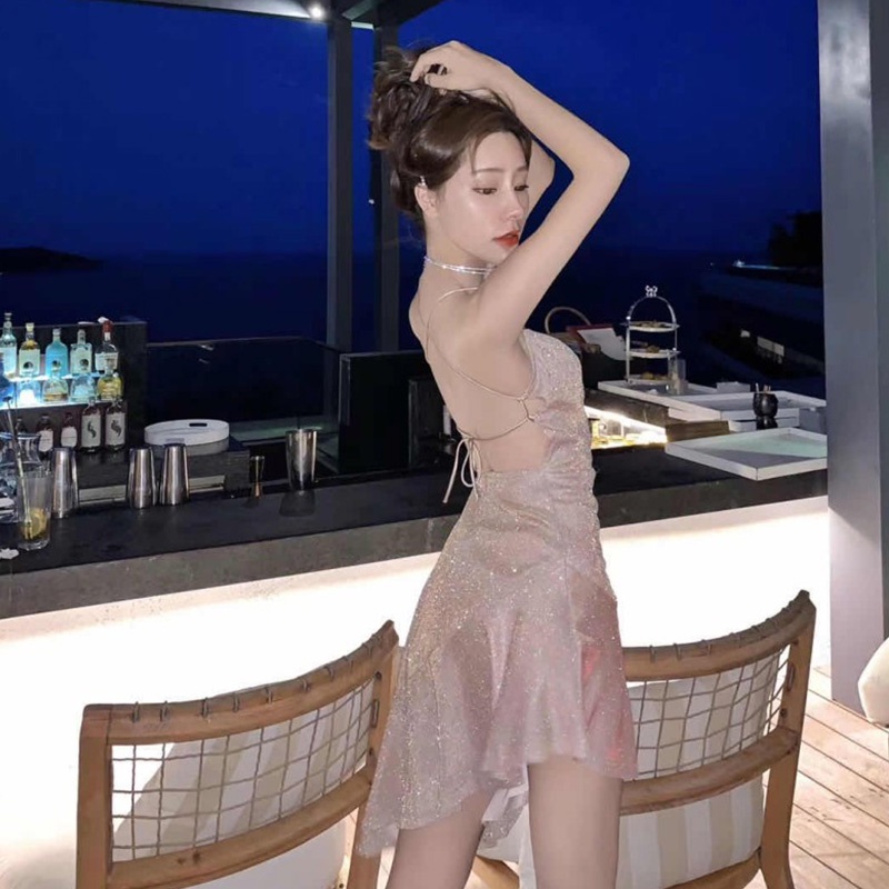 [MURIOKI] [Hàng Có Sẵn] Đầm Mini Ôm Dáng Hở Lưng Gợi Cảm Cho Nữ