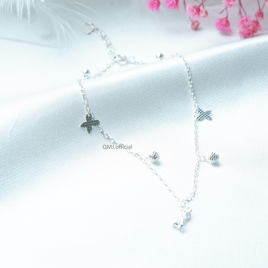 QMJ Lắc chân nữ Nơ Hồ Điệp Tiểu thư bạc Y phụ kiện đi biển, trang sức thời trang cho bạn nữ - Q421 | BigBuy360 - bigbuy360.vn