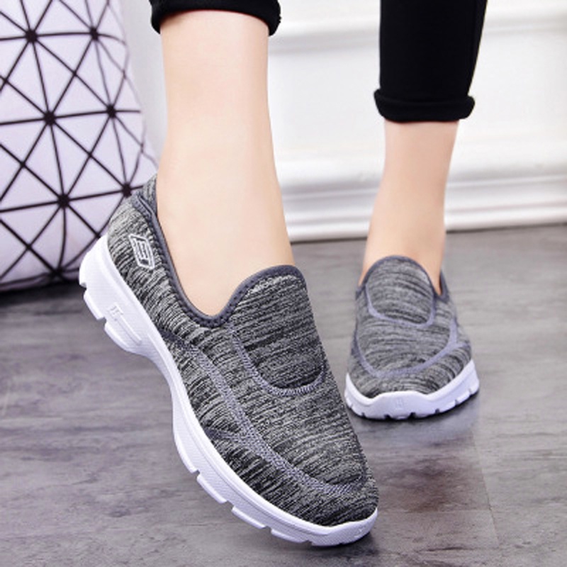 Giày thể thao nữ TFUN mã "KC-SPQ", giày vải sneaker chất liệu vải thoáng khí đế cao tone dáng phong cách cá tính cao cấp | WebRaoVat - webraovat.net.vn