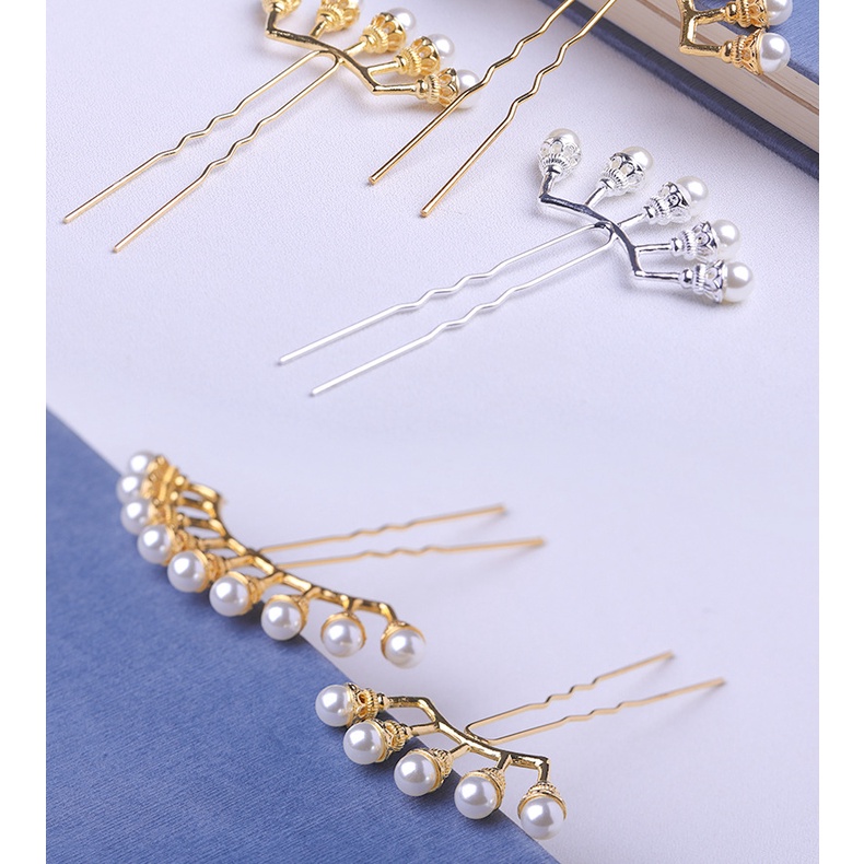 Trâm cổ trang 9 nụ đính ngọc dùng làm phụ kiện trang sức vấn tóc hanfu có sẵn giá cho 1 chiếc