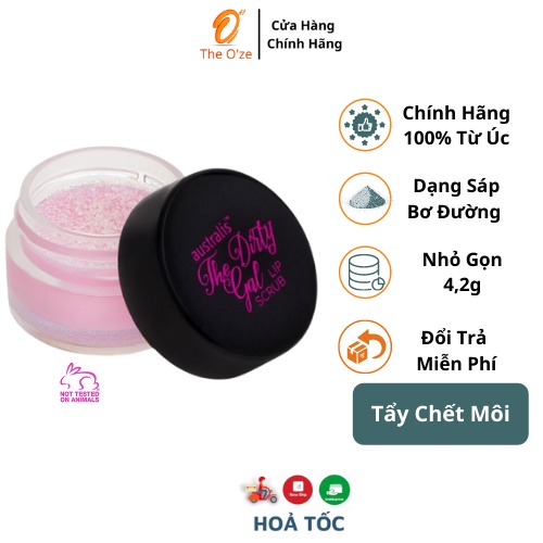 Tẩy Tế Bào Chết Môi Dạng Sáp - Australis Lip Scrub Bơ Đường tự nhiên 4,2g