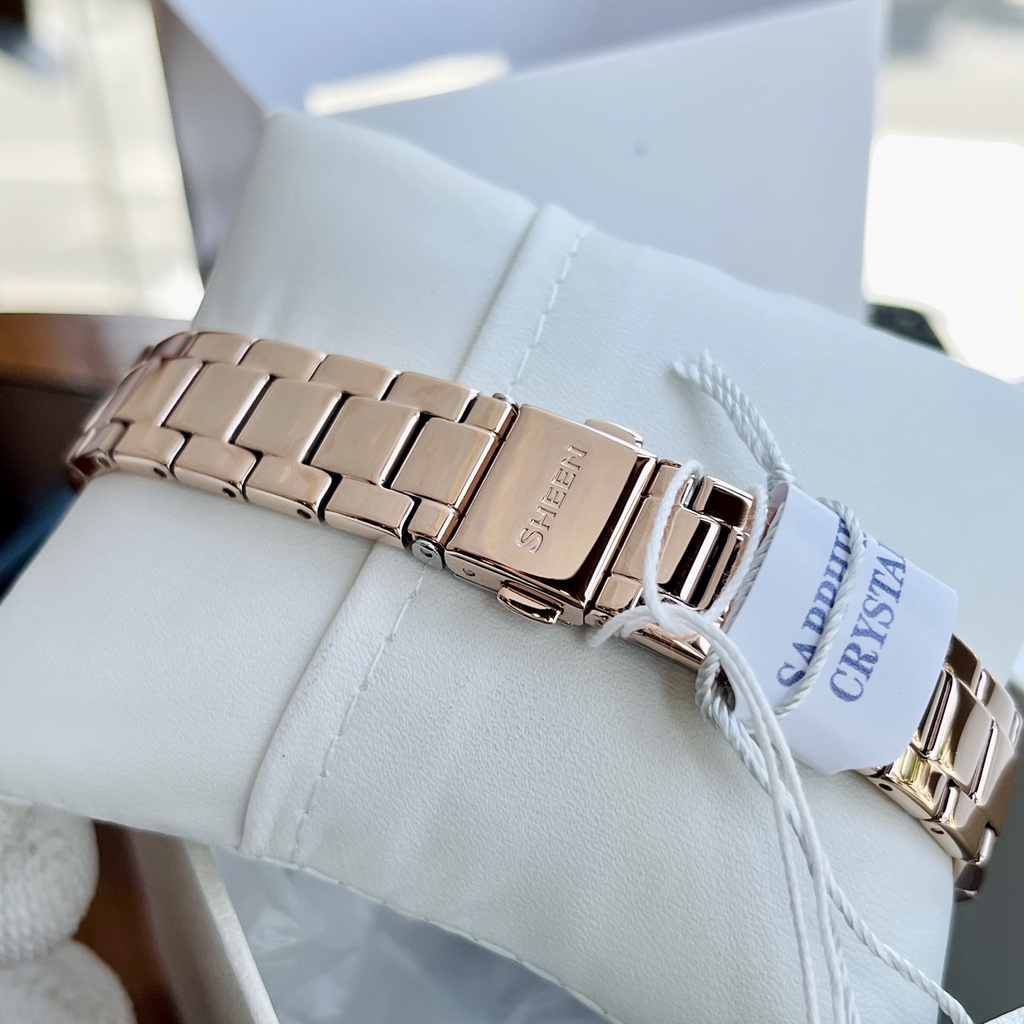 Đồng hồ nữ cao cấp Casio SHEEN SHE 4532PG-4A Dây thép không gỉ kính Sapphire - Chống nước 5ATM Bảo hành 1 năm Hyma watch