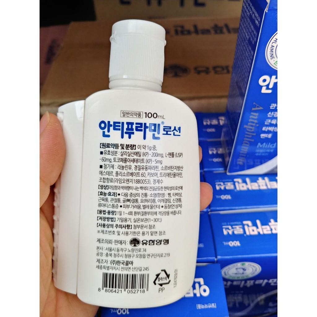 [Mã 156FMCGSALE hoàn 8% xu đơn 500K] Dầu nóng xoa bóp Antiphlamine Hàn Quốc 100ml